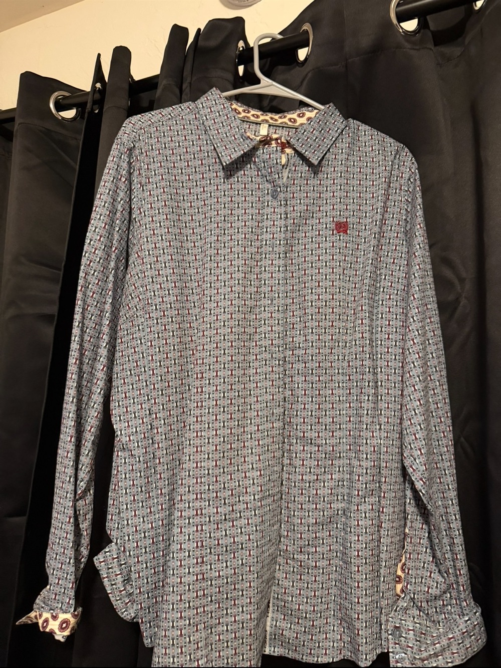 Blue cinch women’s button up